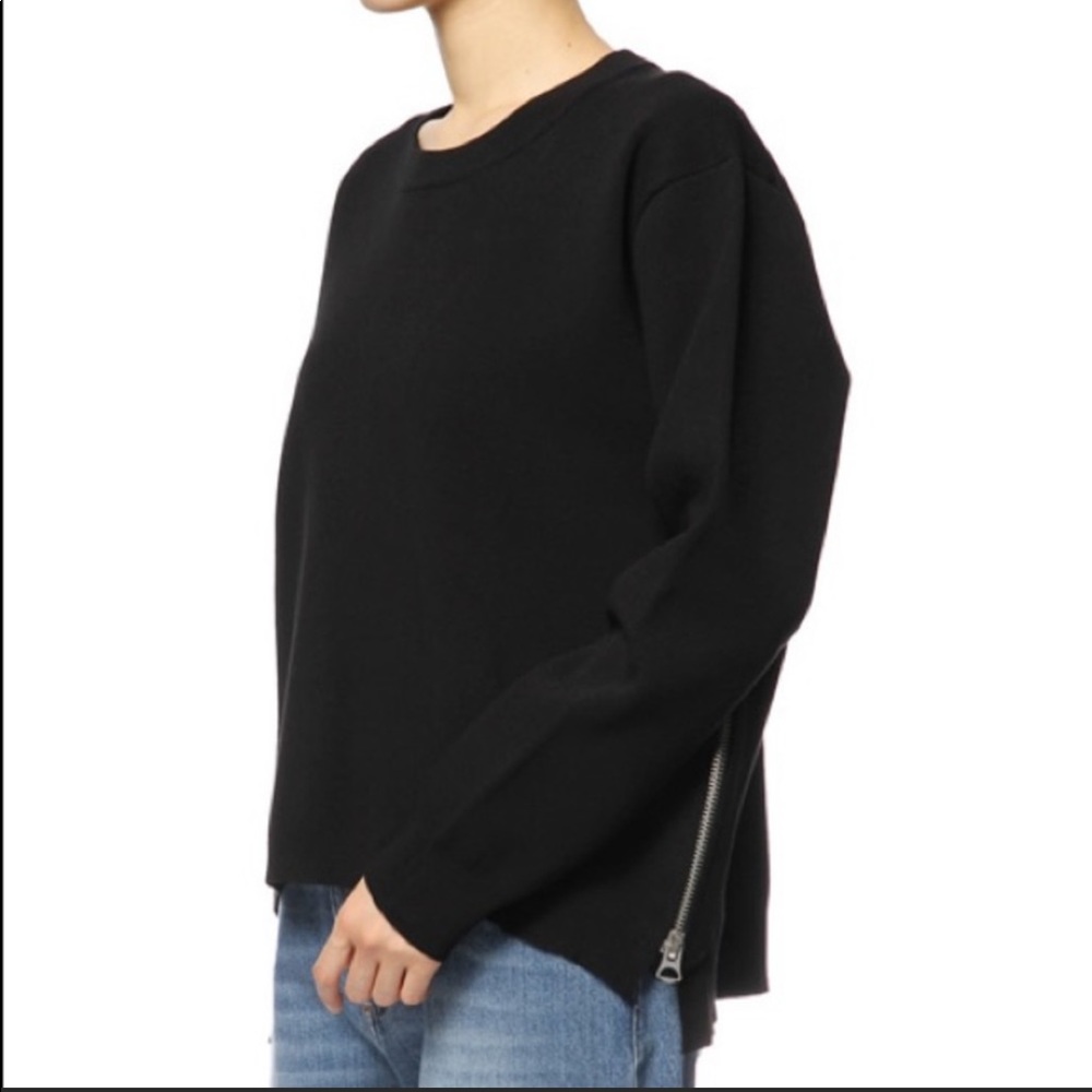 Acne Studios Misty Boiled Side Zip Viscose-Blend Sweater